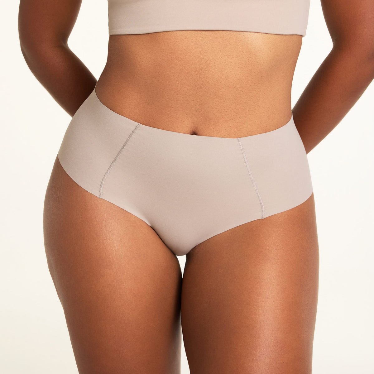 Invisible No Show Highwaist Brief - Mushroom