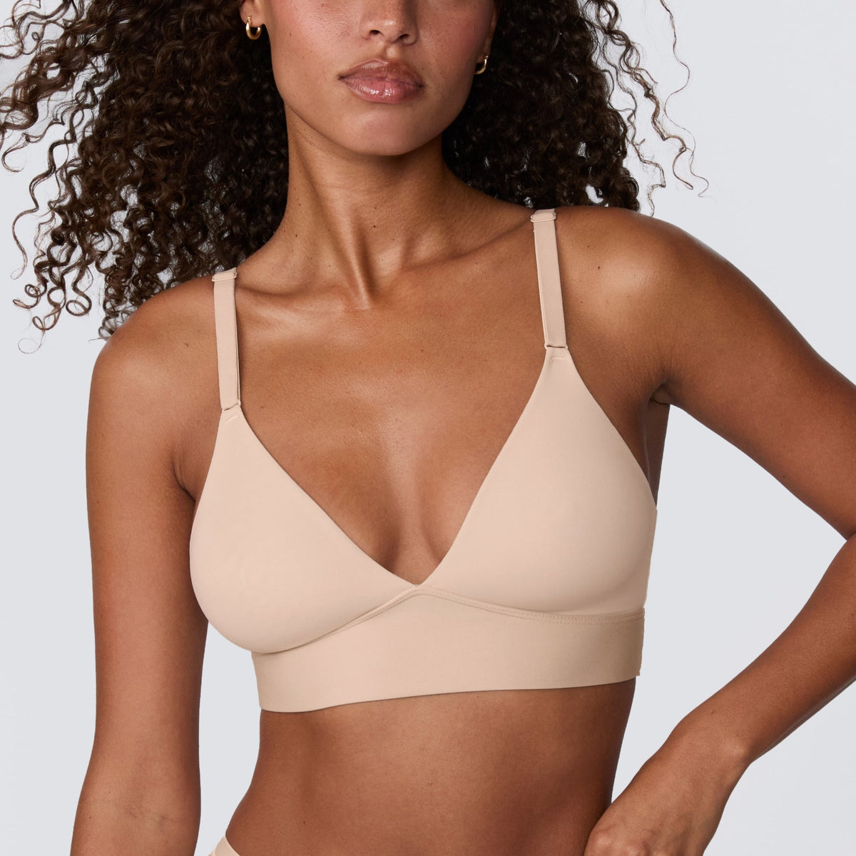 Bliss Triangle Bralette - Beige